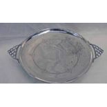 SILVER 2 HANDLED CIRCULAR COMPORT BY BROOK & SON,