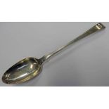 SILVER SERVING SPOON BY HESTER BATEMAN, LONDON 1780 Condition Report: Length: 29cm,