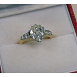 A DIAMOND SINGLE STONE RING,