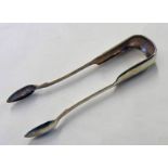 PAIR OF SCOTTISH PROVINCIAL SILVER SUGAR TONGS BY GEORGE BOOTH ABERDEEN CIRCA 1815