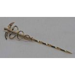 9CT GOLD ROYAL ARMY MEDICAL CORPS TIE PIN - 1.