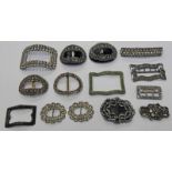 SELECTION OF VARIOUS 19TH CENTURY CUT STEEL BUCKLES