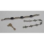 2 SCOTTISH SILVER BRACELETS & A 925 SILVER PENDANT ON FINE CHAIN