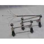 PAIR OF SILVER KNIFE RESTS WITH SHAPED FEET,