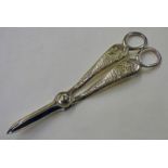 PAIR OF SILVER GRAPE SCISSORS SHEFFIELD 1881