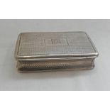 SILVER SNUFF BOX BY NATHANIEL MILLS WITH GILDED INTERIOR,