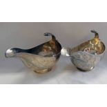 PAIR OF SILVER SAUCE BOATS WITH SHAPED HANDLES CHESTER 1934 - 380 G