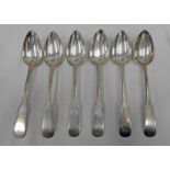 6 EARLY 19TH CENTURY SILVER TABLE SPOONS BY DAVID MANSON DUNDEE