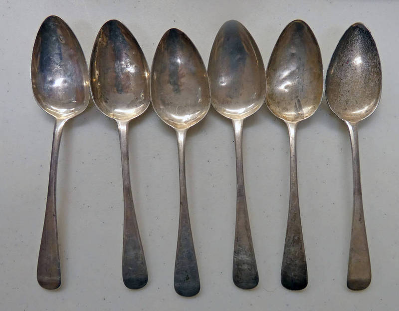 6 SILVER SPOONS BY WILLIAM JAMIESON, ABERDEEN MARK W.J.