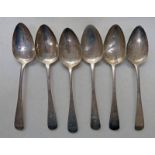 6 SILVER SPOONS BY WILLIAM JAMIESON, ABERDEEN MARK W.J.