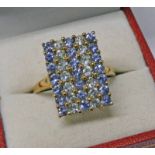 9CT GOLD GEM SET RING