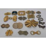 SELECTION OF VARIOUS GILT & BRASS BUCKLES