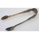 PAIR OF SCOTTISH SILVER SUGAR TONGS,