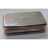 SILVER SNUFF BOX BY JOHN SHAW,