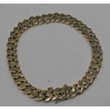 18K SWEDISH GOLD FLAT LINK BRACELET - 29.