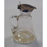 SILVER MOUNTED CUT GLASS WHISKY TOT, BIRMINGHAM 1901 Condition Report: Marks clear,