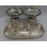 PIERCED SILVER PLATED TRAY,