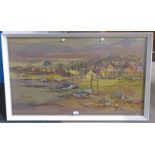 LIZ DUNCAN, SCOTTISH RURAL VILLAGE, SIGNED,