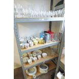 SELECTION OF VARIOUS PORCELAIN AND GLASSES TO INCLUDE GLASSES, GOBLETS, VICTORIA CHINA WARE,