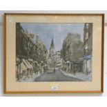 A P NEILSON, OVERGATE, DUNDEE SIGNED, FRAMED WATERCOLOUR,