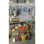 GOOD SELECTION OF GLASSES, GOBLETS ETC LP RECORDS,