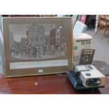 FRAMED PICTURE - THE EXECUTIVE DUNDEE & NOVAMAT EC150 AUTO FOCUS PROJECTOR