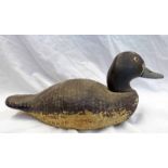 WOODEN DUCK DECOY - 36 CM LONG