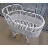 WHITE BASKET WORK COT