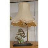 FLORENCE SCULPTURE TABLE LAMP OF 2 OWLS