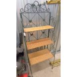 FOLDING METAL STAND WITH 3 SHELVES