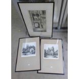 FRAMED ETCHING CHATEAU DE BLOIS SIGNED JAMES NISBET,