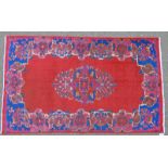 IRANIAN VILLAGE RUG BESPOKE DESIGN 224 X 135CM Condition Report: Low pile and wear