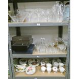 BOXED SET EDINBURGH CRYSTAL GLASSES, BOXED PAIR WEBB BRANDY GLASSES, VARIOUS STUART CRYSTAL GLASSES,