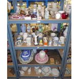 LARGE SELECTION OF VARIOUS PORCELAIN INCLUDING DISHES, MUGS, DINNERWARE,