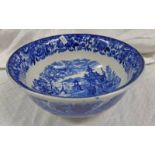 WEDGWOOD "CHINESE" BLUE AND WHITE BOWL 22CM ACROSS