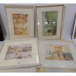 SET OF 11 FRAMED RUSSELL FLINT PRINTS - OVERALL SIZE 44 X 55 CMS