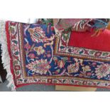 RED & BLUE PERSIAN CARPET - 127 x 88 CM