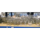 SELECTION OF VARIOUS GLASSWARE INCLUDING STUART CRYSTAL,