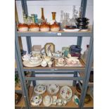 LARGE SELECTION OF VARIOUS PORCELAIN, GLASSWARE, ETC INCLUDING ROYAL WORCESTER DINNERWARE,