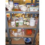 LARGE SELECTION OF VARIOUS PORCELAIN, ETC INCLUDING FLOWERS, TUREENS, TEAWARE,