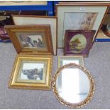 SELECTION OF FRAMED PRINTS, WATERCOLOURS, ETC TO INCLUDE 2 FRAMED DOUGLAS SPITAL WATERCOLOURS,