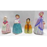 4 ROYAL DOULTON FIGURES : LITTLE MISTRESS HN1441, PATRICIA M8,