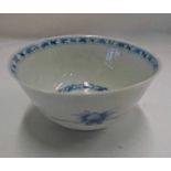 18TH CENTURY CHINESE PORCELAIN BLUE & WHITE TEABOWL WITH NANKING CARGO LABEL Condition