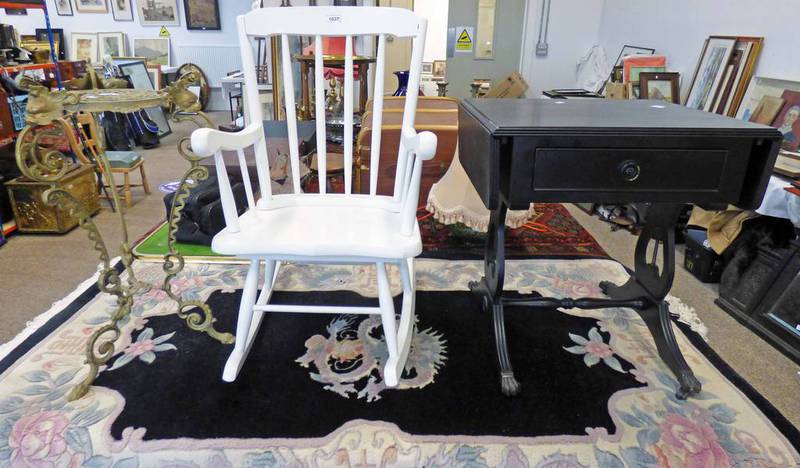 WHITE ROCKING CHAIR,