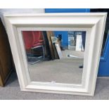 WHITE FRAMED MIRROR OVERALL SIZE 80CM X 80CM