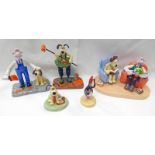 5 COALPORT WALLACE & GROMIT FIGURES