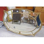 GILT FRAMED MIRROR - 110 X 77 CMS