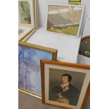 FRAMED PRINT ROBERT BURNS & 3 OTHER PICTURES