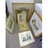 SELECTION OF FRAMED PICTURES ETC TO INCLUDE A OIL PAINTING TITLED 'A BEND IN THE RIVER SPEY',