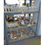 GOOD SELECTION OF CUT GLASS AND OTHER GLASSES, CUTLERY, EDINBURGH CRYSTAL,